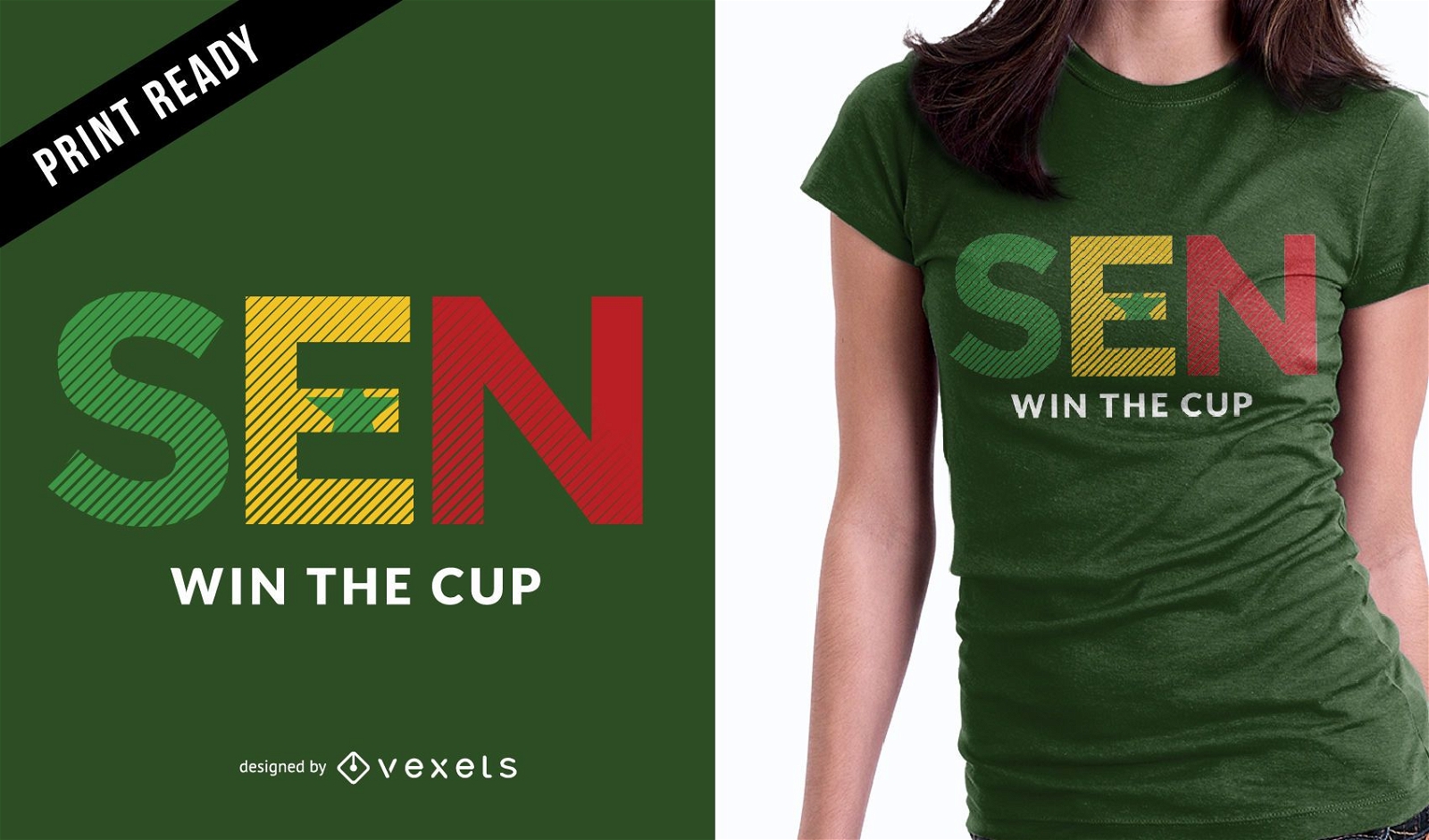 Design de camisetas da copa do mundo do Senegal