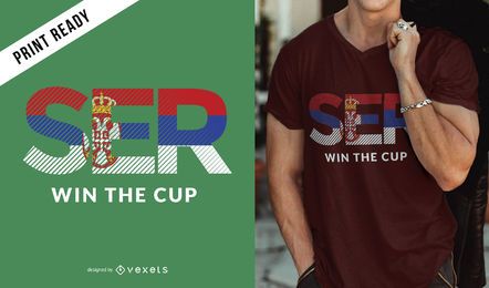 Diseño de camiseta de la copa mundial de Serbia