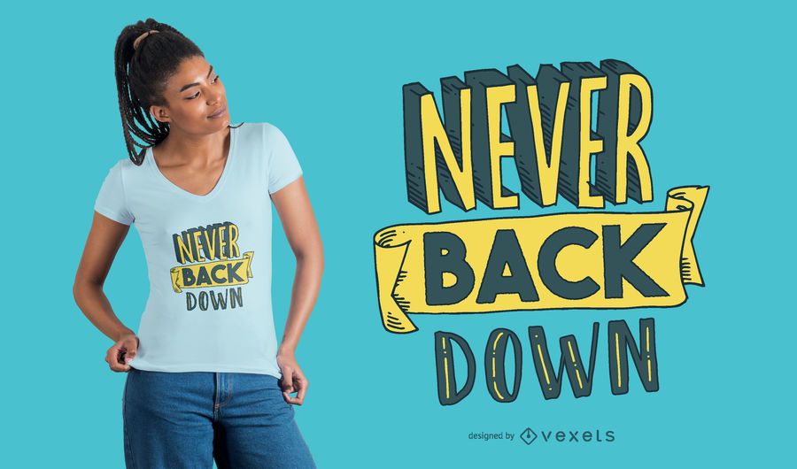 Nunca desista de design de t-shirt Nunca desista de design de t-shirt