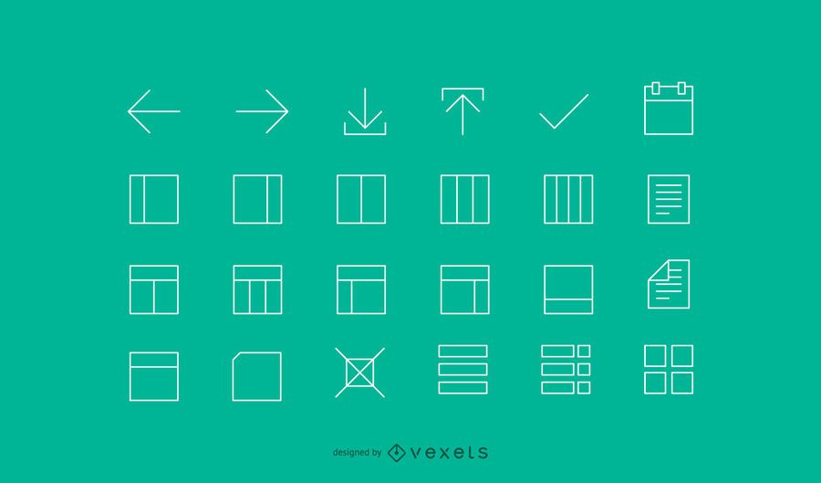 Line interface icons Line interface icons