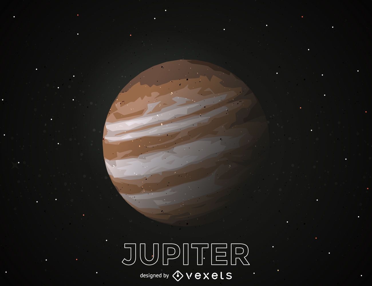 Jupiter planet cutout illustration