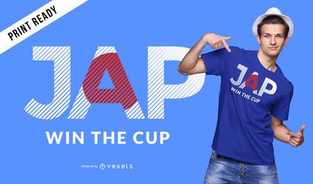 Diseño de camiseta de la copa mundial de japón