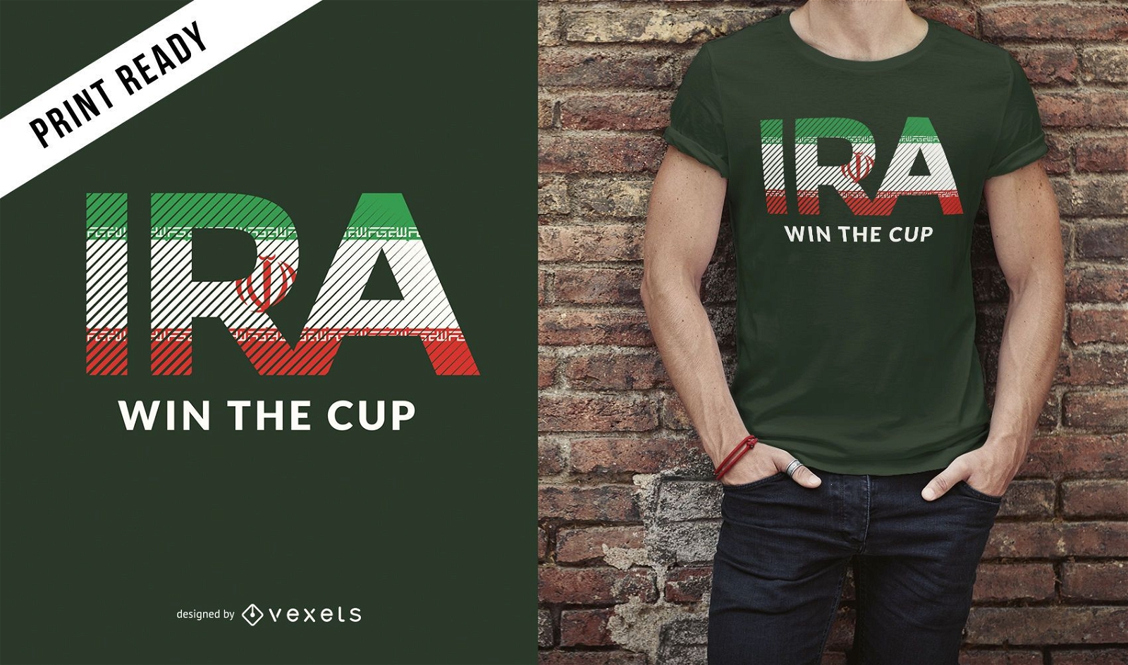 Design de camiseta da copa do mundo do Ir?