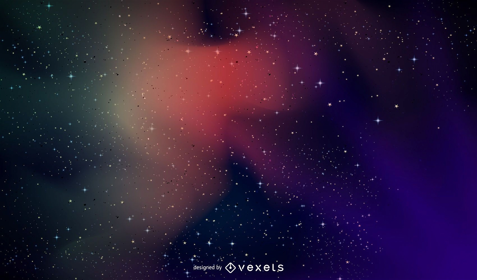 Colorful space galaxy background
