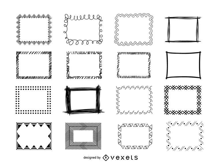 Frames doodle set Frames doodle set