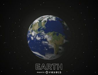 Ilustración del planeta tierra