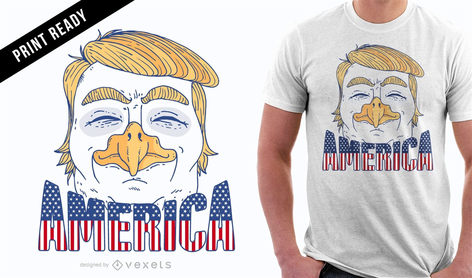 Design de t-shirt Eagle Trump