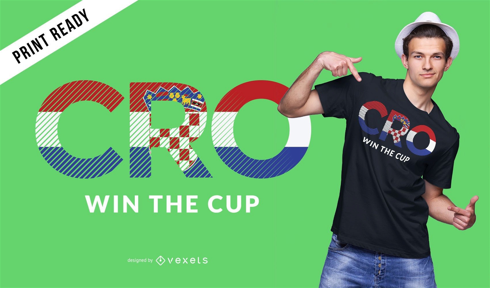 Dise?o de camiseta de la copa mundial de croacia