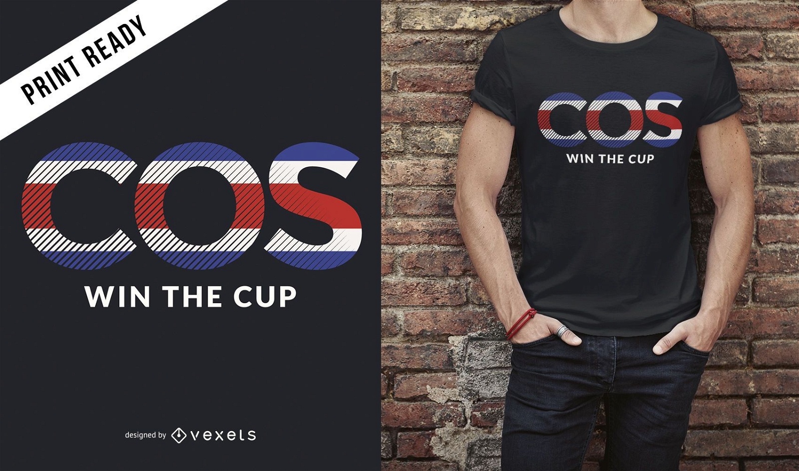 Costa Rica Fußball-T-Shirt Design