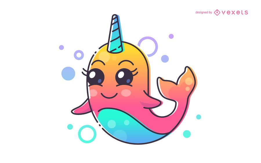 Cute narwhal cartoon Cute narwhal cartoon
