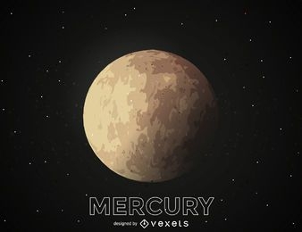 Ilustración del planeta mercurio