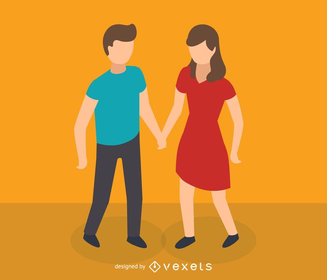 Icono isométrica pareja joven Icono isométrica pareja joven