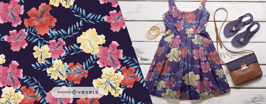 Estampado de flores de colores Estampado de flores de colores