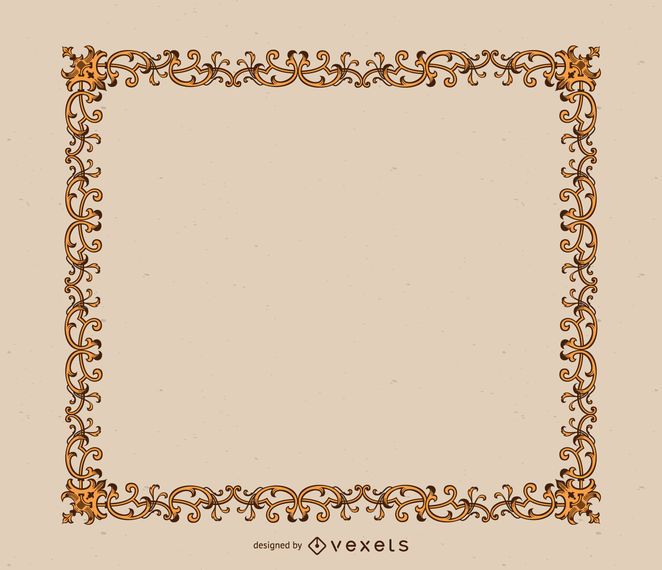 Elegant golden ornaments frame Elegant golden ornaments frame