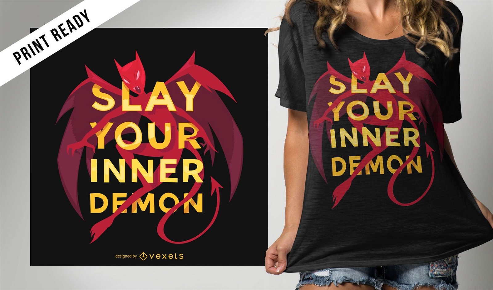 Mata a tu demonio dise?o de camiseta