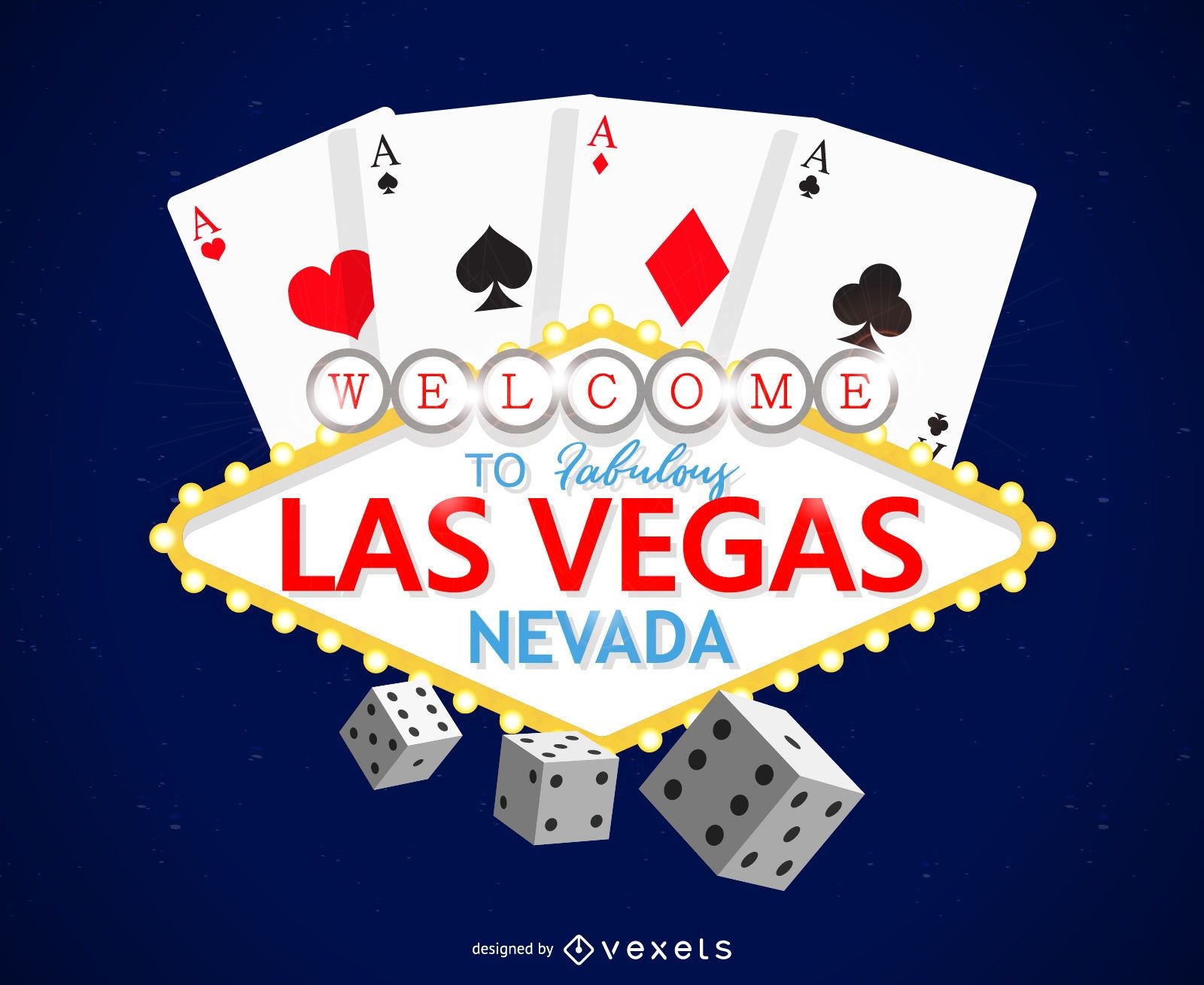 Las Vegas gambling logo design