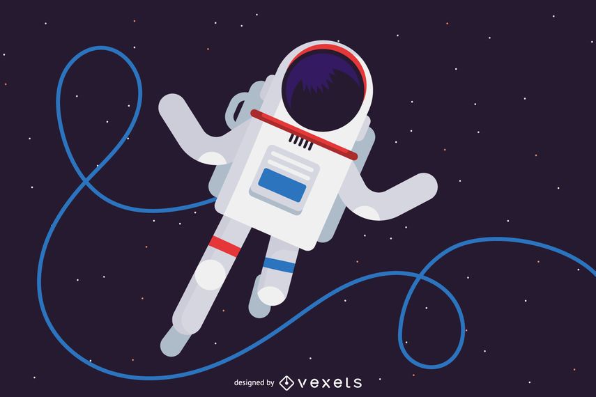 Cosmonauta en la ilustración del espacio Cosmonauta en la ilustración del espacio