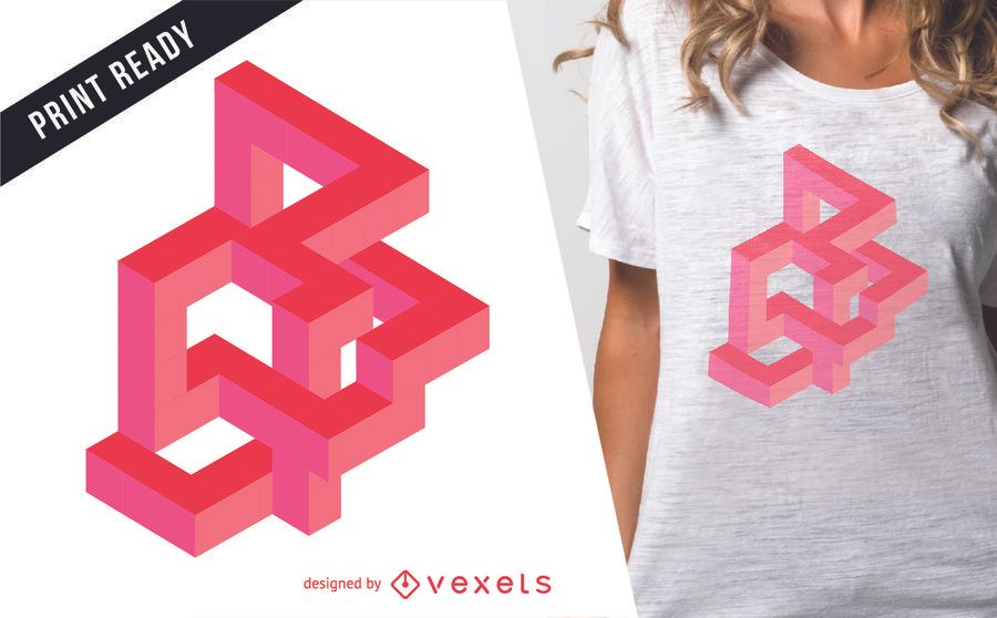 Pink optical illusion t-shirt design Pink optical illusion t-shirt design