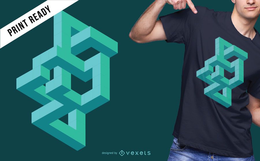 Ilusão óptica abstrata design de t-shirt Ilusão óptica abstrata design de t-shirt