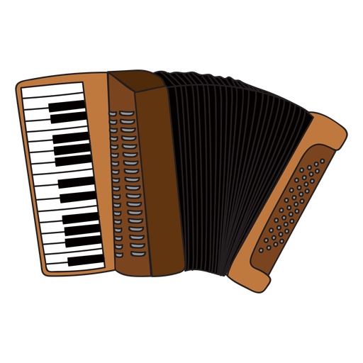Accordion musical instrument doodle PNG Design