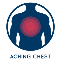 Aching chest icon PNG Design