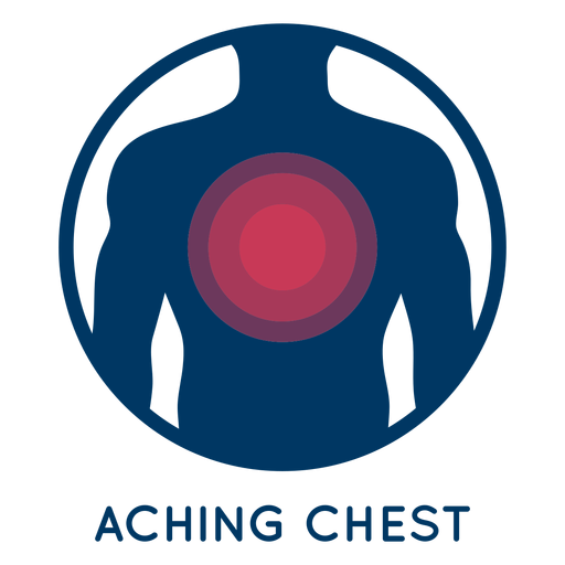 Aching chest icon PNG Design