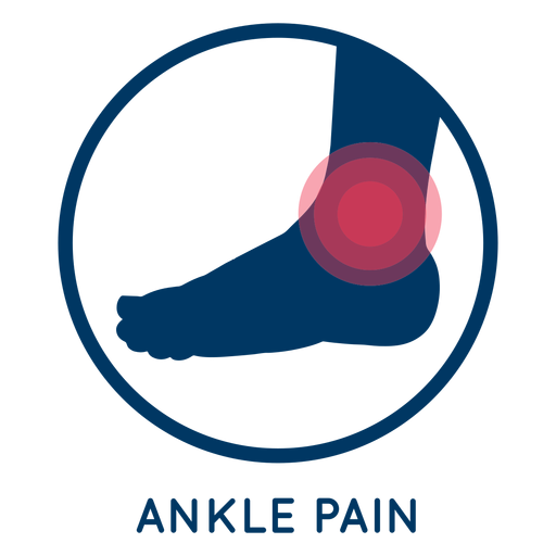 Ankle pain icon PNG Design