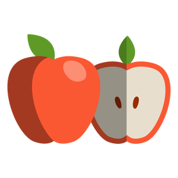 Apple cut to half icon Transparent PNG