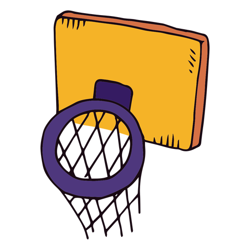 Dibujos animados de canasta de baloncesto Diseño PNG