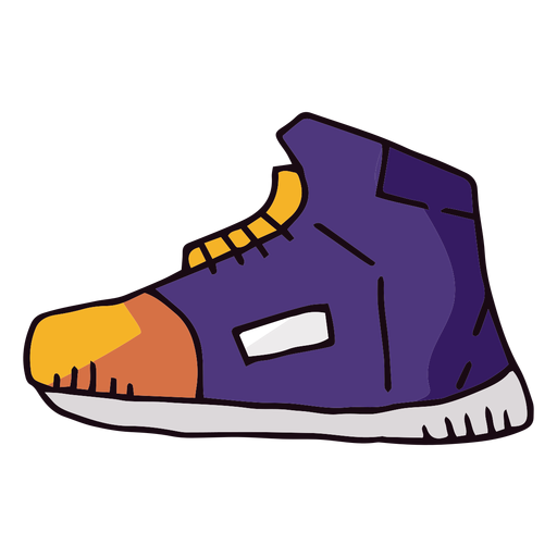 Dibujos animados de zapatillas de baloncesto Diseño PNG