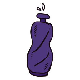 Wasserflasche-Cartoon PNG-Design
