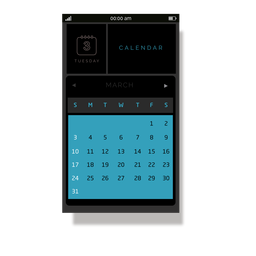 Blue Calendar Mobile Interface Png & Svg Design For T-shirts