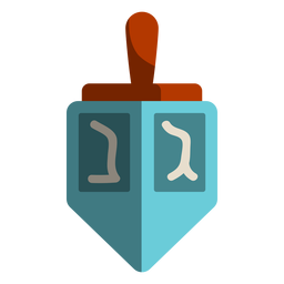 Icono de dreidel azul Diseño PNG