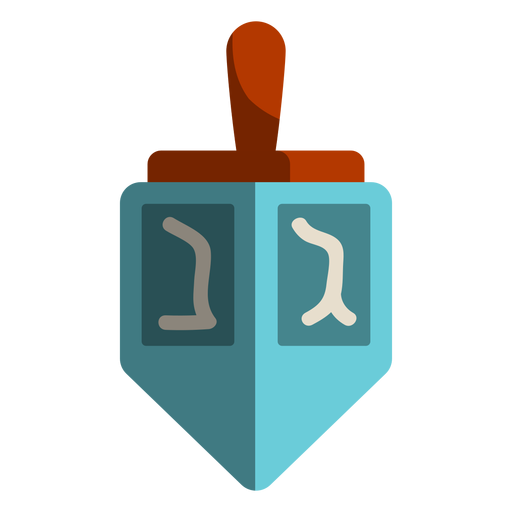 Blue dreidel icon PNG Design