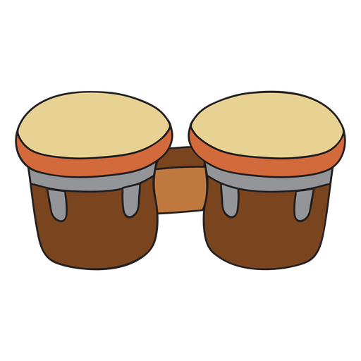 Doodle de instrumentos musicales bongos Diseño PNG