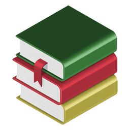 Pila de libros icono 3d Diseño PNG