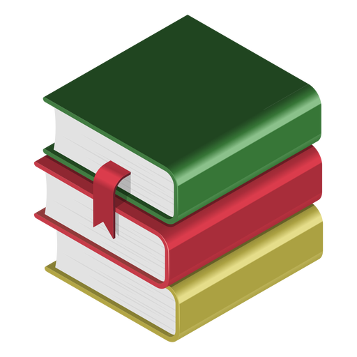 Download Books Pile 3d Icon Transparent Png Svg Vector File