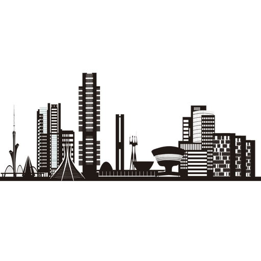 Brasilia Skyline Silhouette PNG-Design