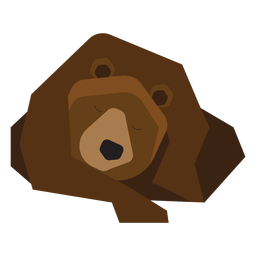 Brown bear sleeping illustration PNG Design