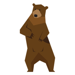 Stehende Illustration des Braunbären PNG-Design