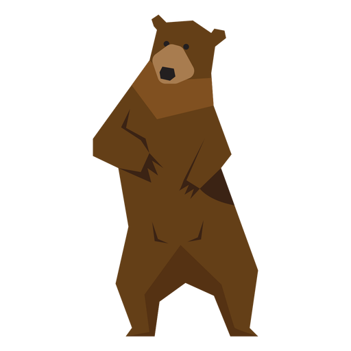 Brown bear standing illustration