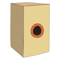 Doodle de instrumento musical Cajon peruan Desenho PNG