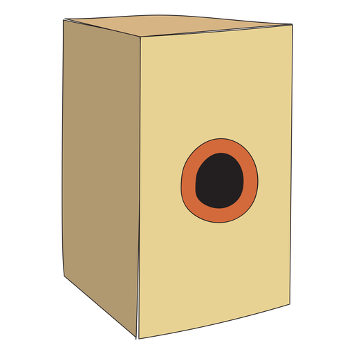 Cajon peruan musical instrument doodle PNG Design