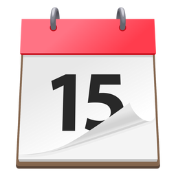 Icono 3d de fecha de calendario