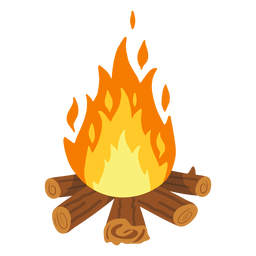 Lagerfeuer Feuergefecht Illustration PNG-Design
