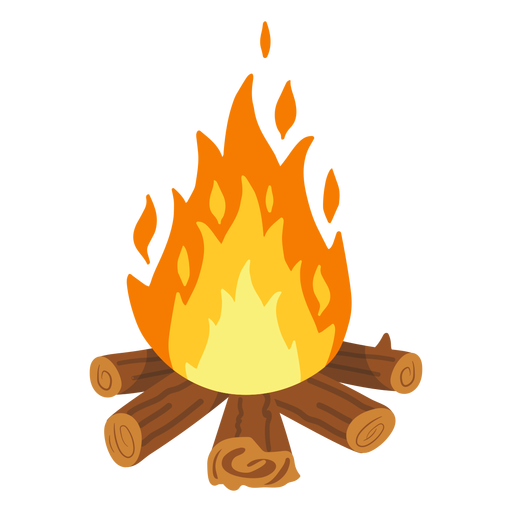 Lagerfeuer Feuergefecht Illustration PNG-Design
