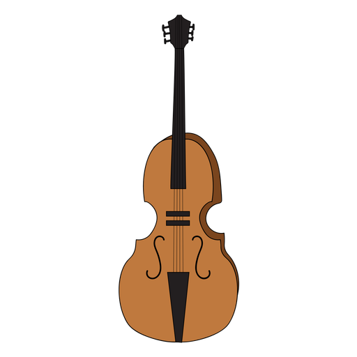 Violonchelo violoncello instrumento musical doodle. Diseño PNG