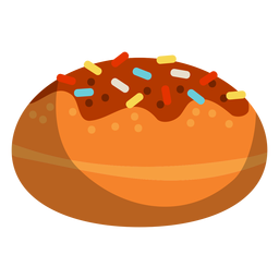 Donut mit Schokoladenglasur PNG-Design