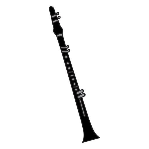 Doodle de instrumento musical de clarinete