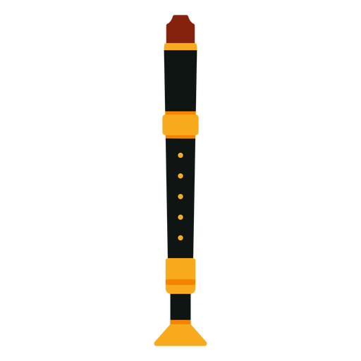 Icono de instrumento musical de clarinete Diseño PNG